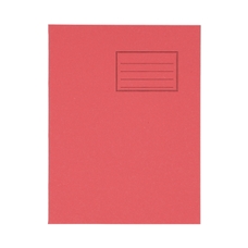 9x7" Exercise Book 48 Page, 7mm Squared, Red - Pack of 100